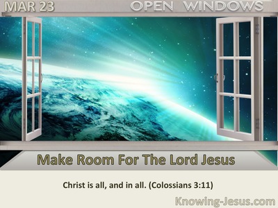 Make Room For The Lord Jesus